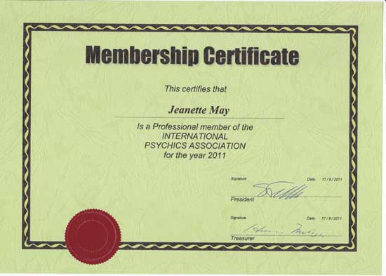 Member of Australian Psychics Association